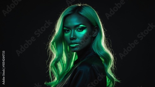 Portrait of a Woman green