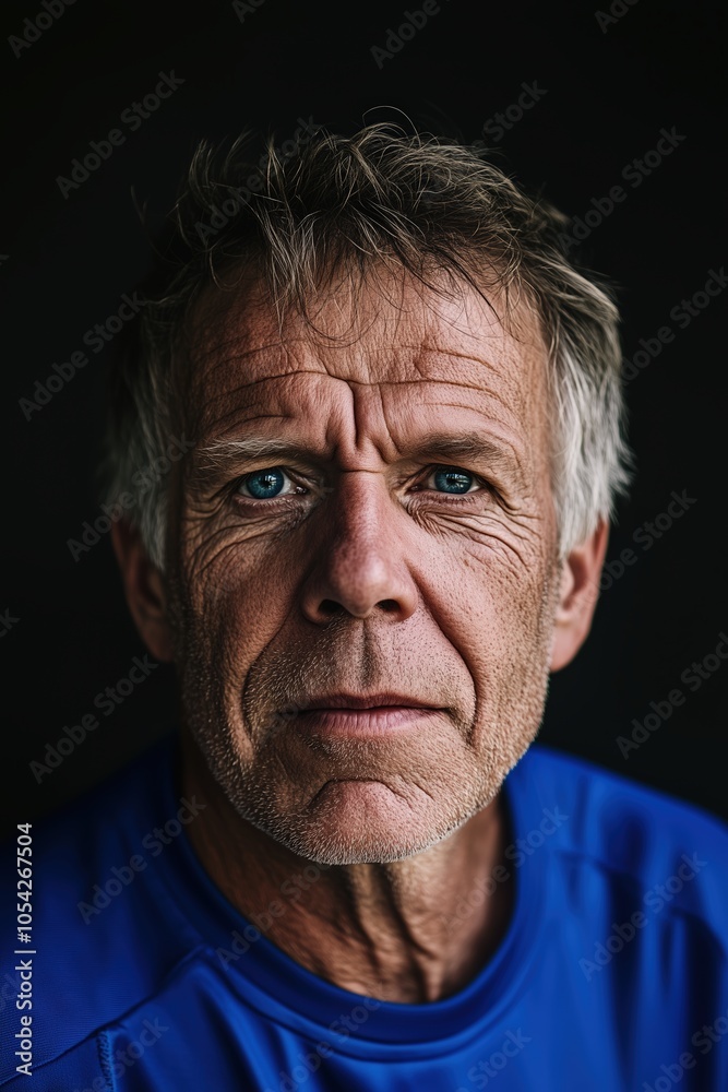 Obraz premium A portrait of an older soccer player
