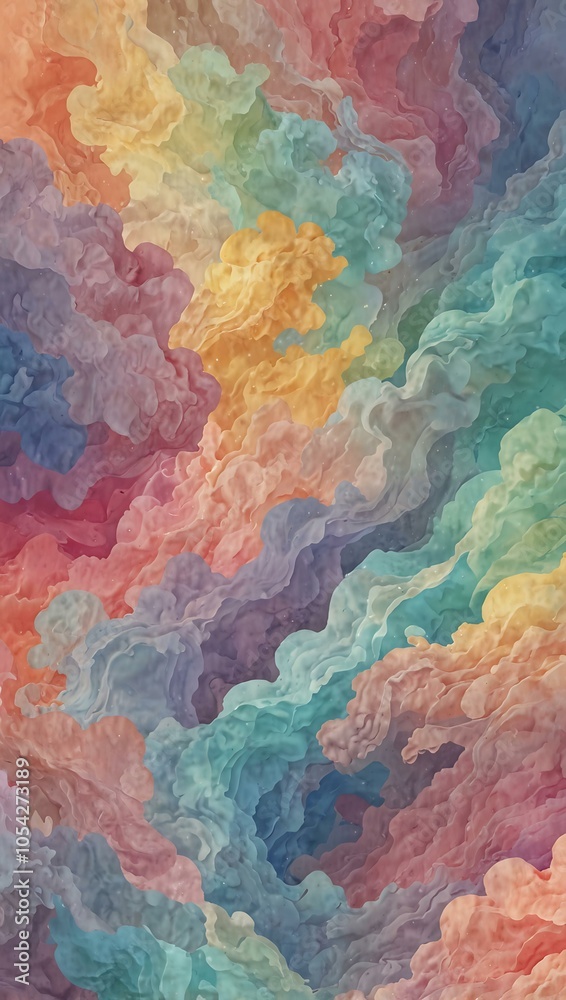 Fototapeta premium Soft pastel abstract backdrop for design in 2D style.