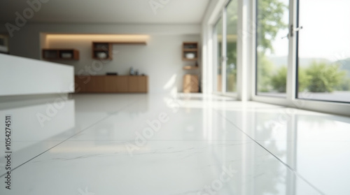 cômodo sala moderno interior com piso branco porcelanato brilhante mockup 