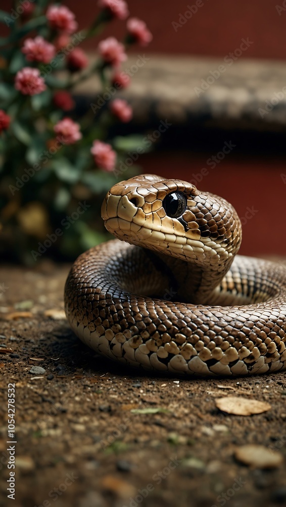 Obraz premium Year of the Snake New Year card.