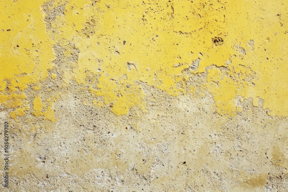 Obraz premium Bright golden rock backdrop ideal for warm weather wallpaper designs. Retro subtle shades of plaster and earth add to wall appeal