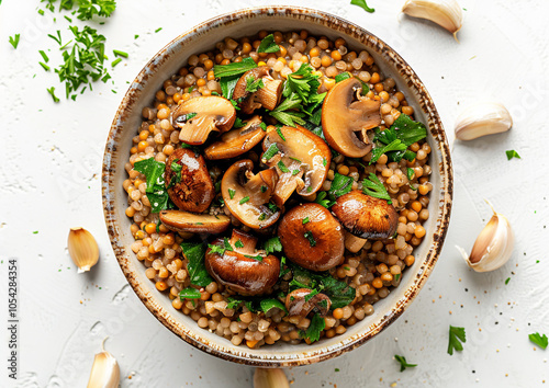 Aerial View of Buckwheat Groats Bowl