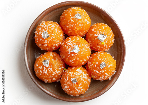 Aerial View of Bowl of Motichoor Ladoos