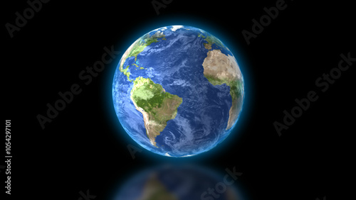 Digitally generated image of money globe. Isometric icon of globe in four colors	
