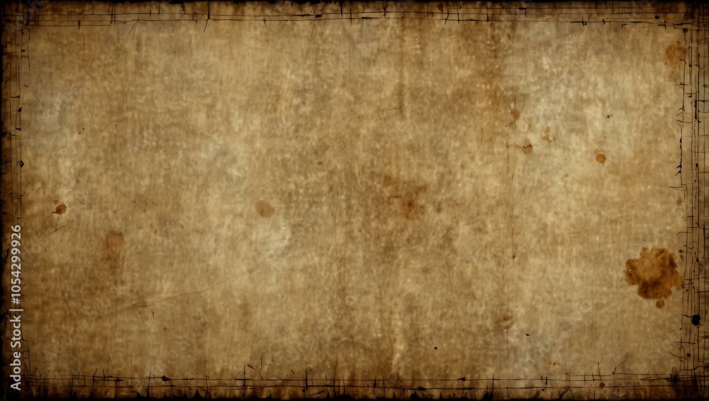 Naklejka premium Old parchment texture with stains and age marks.