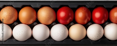 Retail shelf featuring organic and free-range egg varieties, Integrated egg industry, diversity in egg retail market