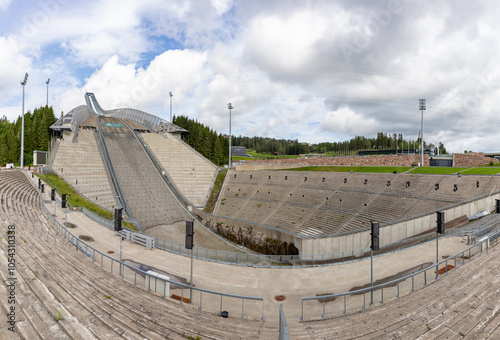 Obraz na płótnie Holmenkollen Ski Jumping Hill w salonie