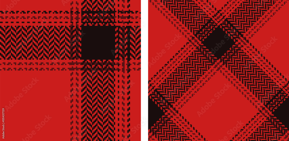 Colored straight and oblique cage herringbone texture background.