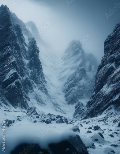 fantasy alpine landscape