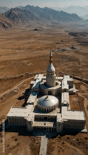 Aerial view of Istiklol complex in Tajikistan. photo