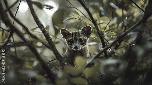 The Adaptable Common Genet: A Journey Through Its Forest Domain photo