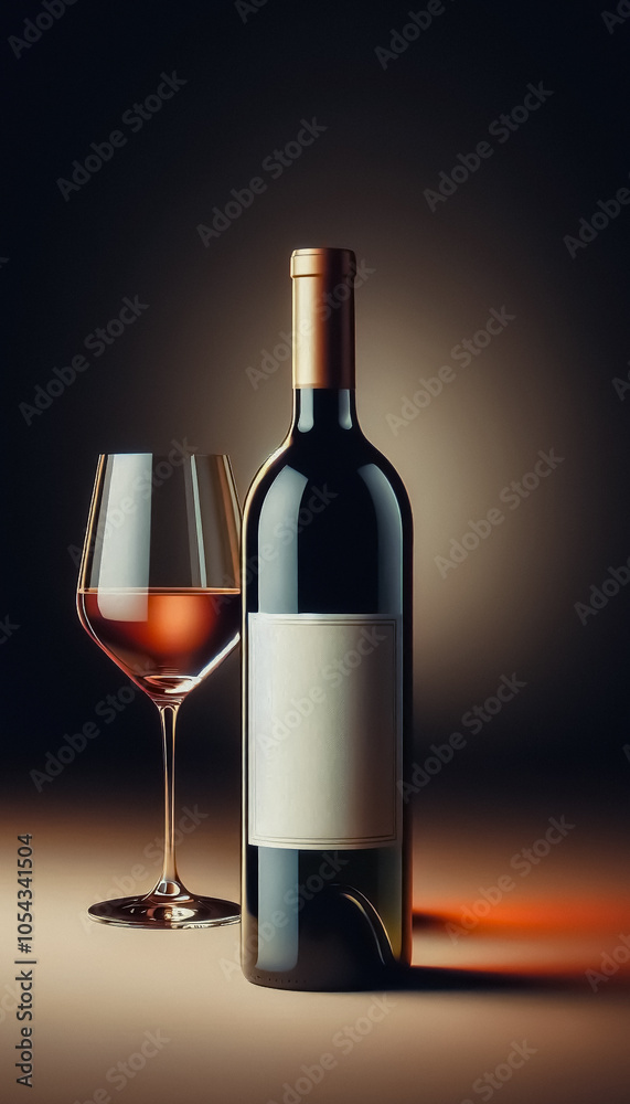 wine bottle and glass wine bottle and glass