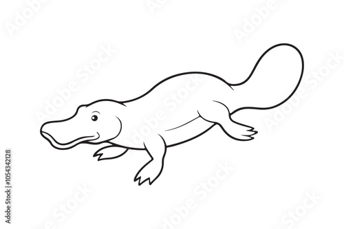 Platypus Silhouette Vector bundle , Platypus Silhouette  photo