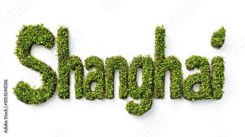 Moss Shanghai City symbol art poster.