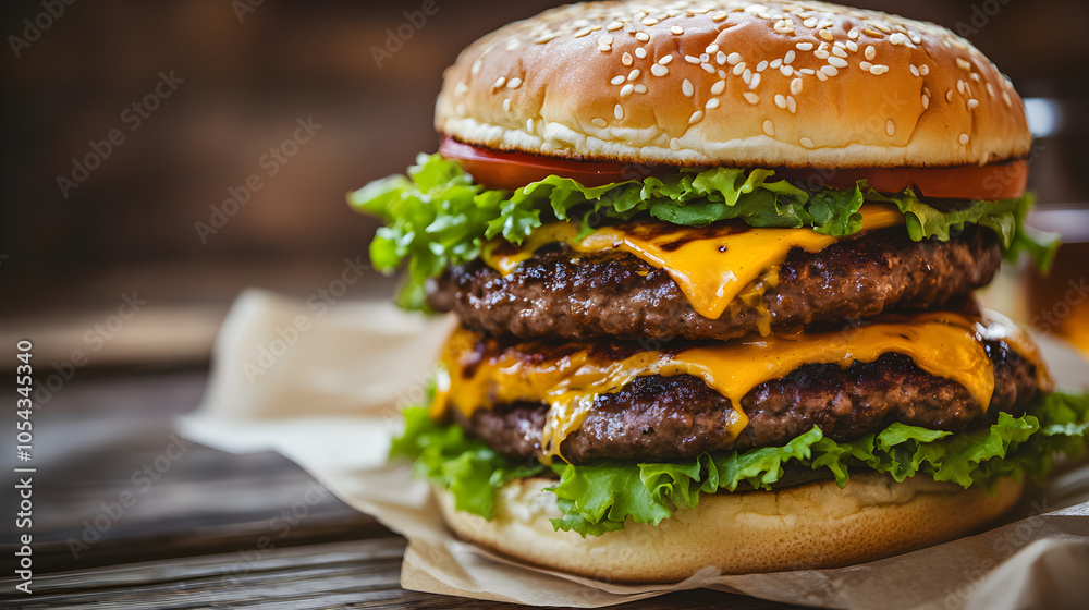 Classic Cheeseburgers with a Modern Twist , AI GENERATE Classic Cheeseburgers with a Modern Twist , AI GENERATE