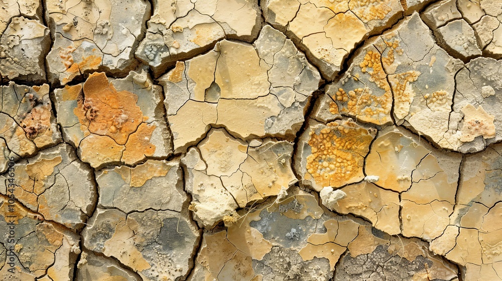 Cracked dry earth, forming a natural mosaic of earth tones Cracked dry earth, forming a natural mosaic of earth tones