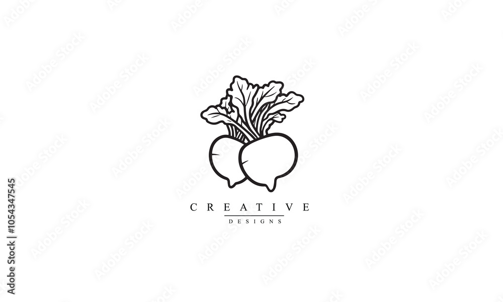 Radish vegetable filled outline icon, line black vector white background Radish vegetable filled outline icon, line black vector white background