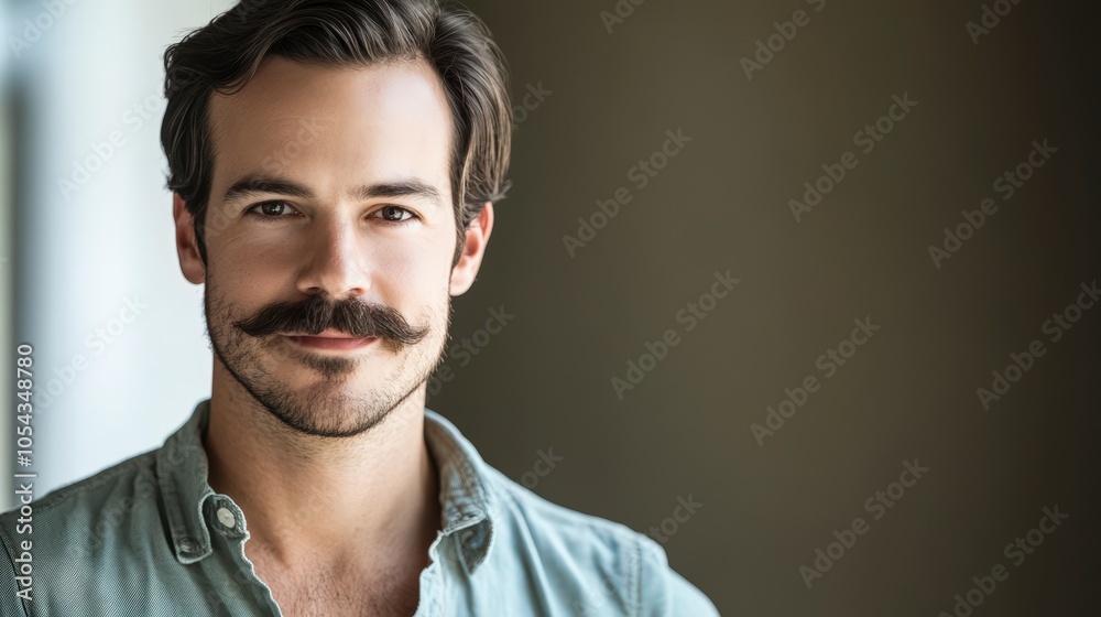 Obraz premium Movember Moustache Portrait