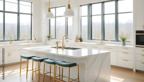 Fototapeta Naklejka Na Ścianę i Meble -  Photo interior modern design room 3d illustration