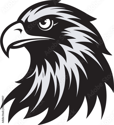 A Majestic Eagle Head Silhouette Vector High-Quality Animal Design, Eagle head silhouette vector