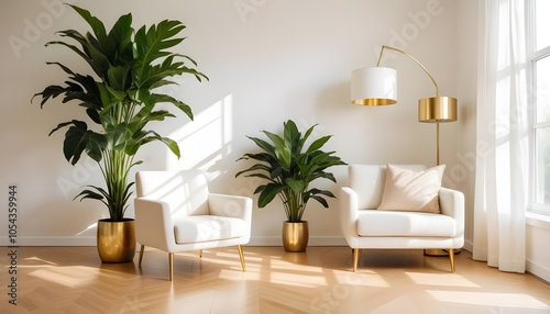 Photo interior modern design room 3d illustration