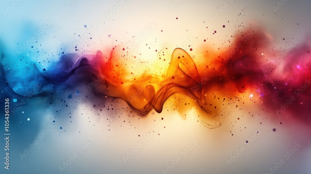 Abstract Colorful Swirls with Scattered Dots Abstract Colorful Swirls with Scattered Dots