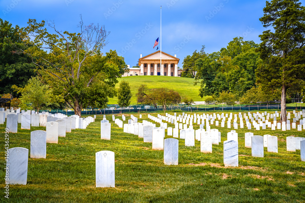 Arlington National Cemetery in Washinghton DC view