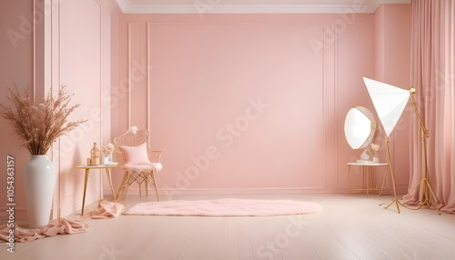 Fototapeta Naklejka Na Ścianę i Meble -  Photo interior modern design room 3d illustration