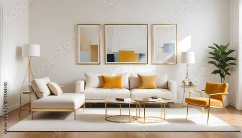 Photo interior modern design room 3d illustration