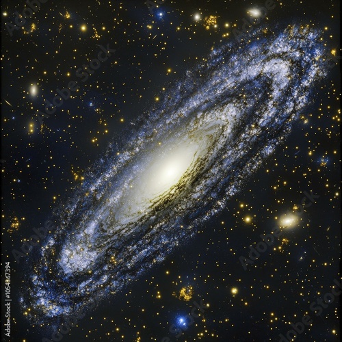 Spiral Galaxy in Deep Space: A Celestial Tapestry of Starlight