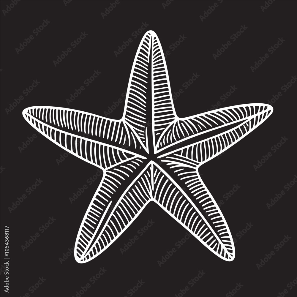 Fototapeta premium Doodle starfish