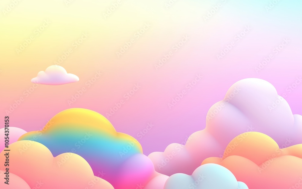 Soft gradient sky with pastel hues and abstract, wispy clouds, evoking a calm, dreamlike atmosphere Soft gradient sky with pastel hues and abstract, wispy clouds, evoking a calm, dreamlike atmosphere