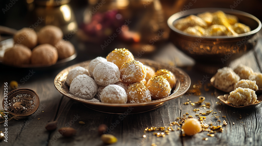 Traditional Indian Sweets for Makarsankranti Festival Still Life Traditional Indian Sweets for Makarsankranti Festival Still Life