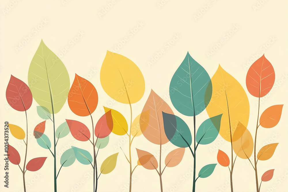 Simple and clean autumn background with leaves. Simple and clean autumn background with leaves.