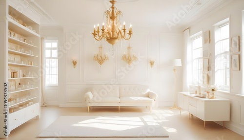 Fototapeta Naklejka Na Ścianę i Meble -  Photo interior modern design room 3d illustration