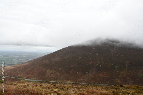 Cloudy above Knockmealdown Mountains, border of Co. Tipperary and Co. Waterford, Ireland