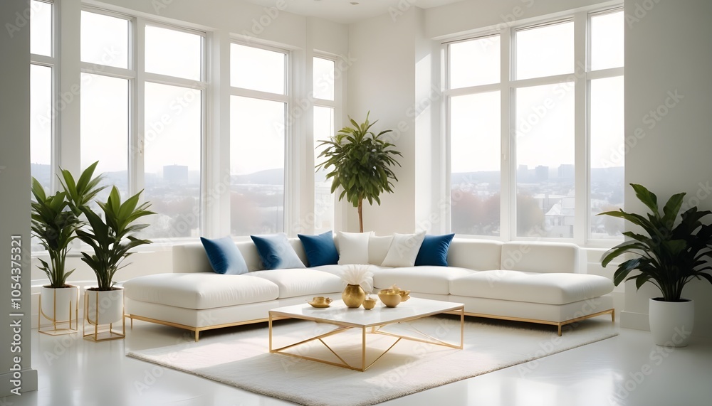Photo interior modern design room 3d illustration Photo interior modern design room 3d illustration
