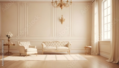 Fototapeta Naklejka Na Ścianę i Meble -  Photo interior modern design room 3d illustration