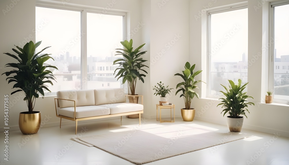 Photo interior modern design room 3d illustration Photo interior modern design room 3d illustration