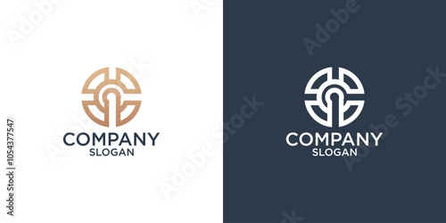 collection of letter c abstract monogram logo design vector