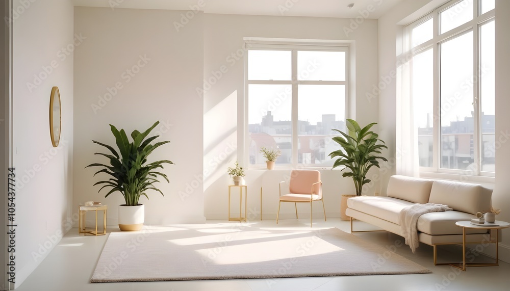 Photo interior modern design room 3d illustration Photo interior modern design room 3d illustration