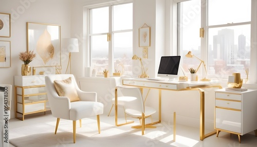 Fototapeta Naklejka Na Ścianę i Meble -  Photo interior modern design room 3d illustration