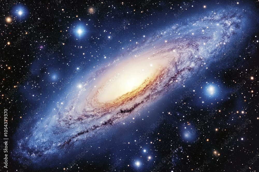 Spiral Galaxy in Deep Space: A Cosmic Tapestry Spiral Galaxy in Deep Space: A Cosmic Tapestry