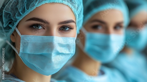 Surgeon in an operating room with a medical team, highlighting the precision, teamwork, and expertise required in the medical field