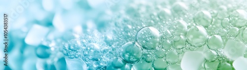 Wallpaper Mural Close-up of Sparkling, Turquoise and Green Bubbles Torontodigital.ca