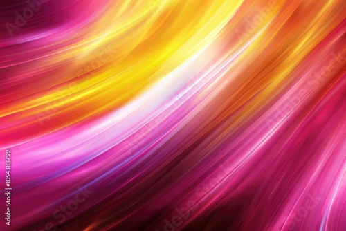 Abstract background with vibrant pink and yellow diagonal lines.