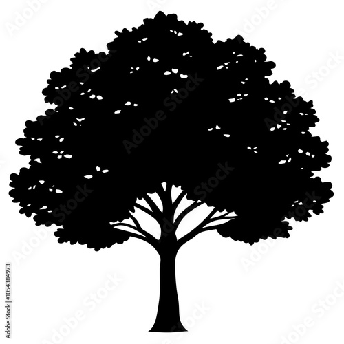 silhouette of a tree