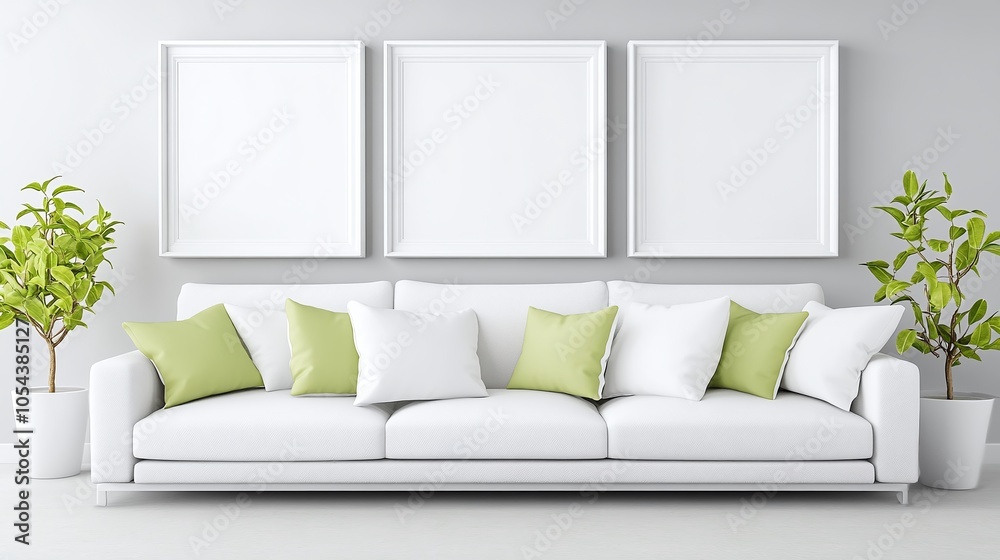 Gallery Wall with Multiple White Frames: A collection of various-sized white frames arranged gallery-style on a neutral wall, creating an organized yet artistic display. Gallery Wall with Multiple White Frames: A collection of various-sized white frames arranged gallery-style on a neutral wall, creating an organized yet artistic display.