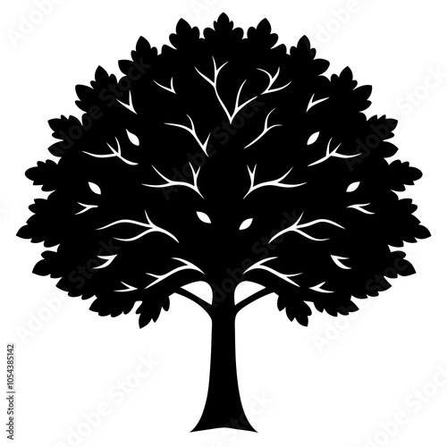 silhouette of tree